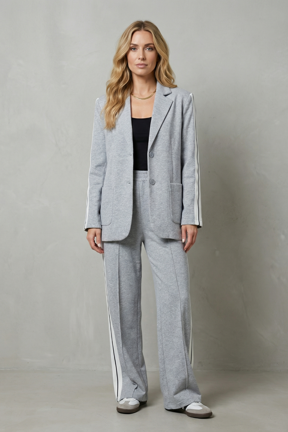 Women's Side Stripe Blazer and Trouser Co-ord Set - Fauvrette