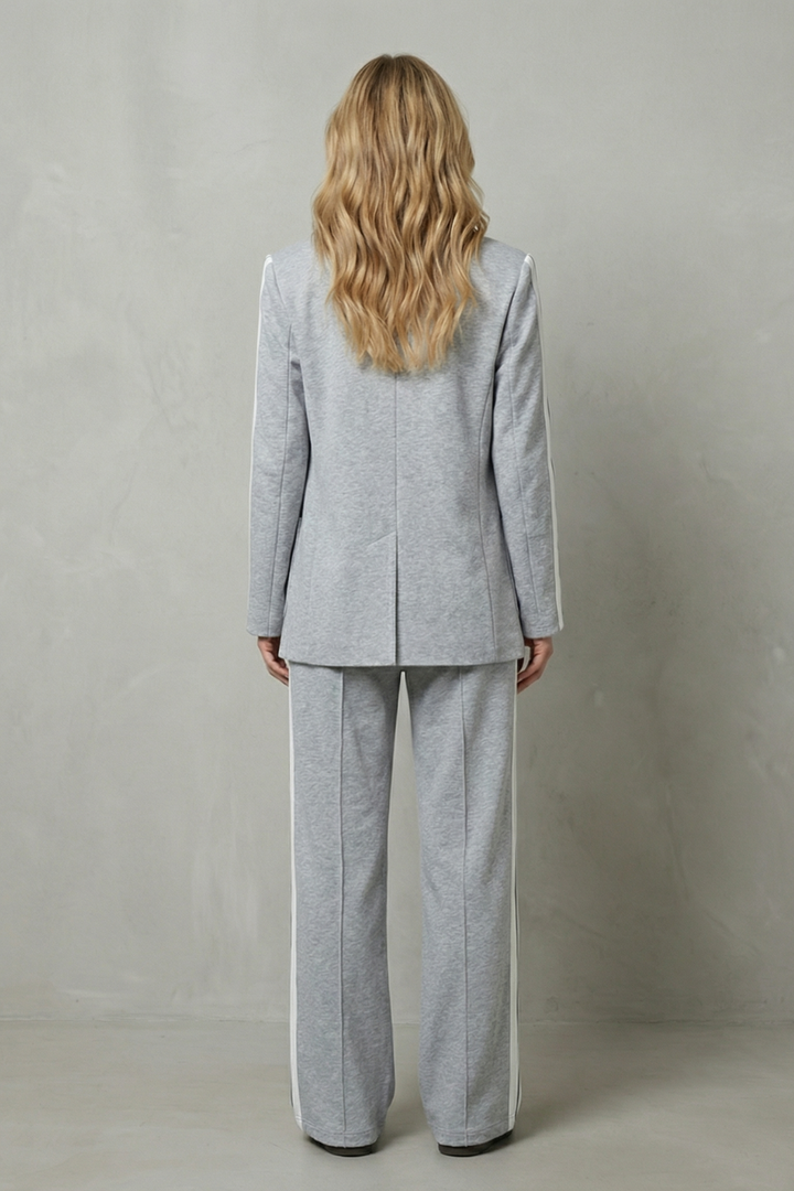 Women's Side Stripe Blazer and Trouser Co-ord Set - Fauvrette