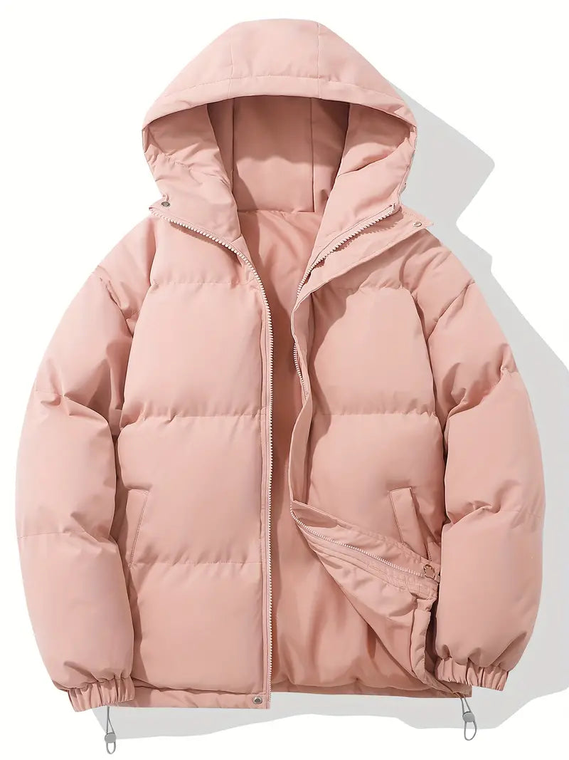Women's Quilted Puffer Jacket with Stand Collar