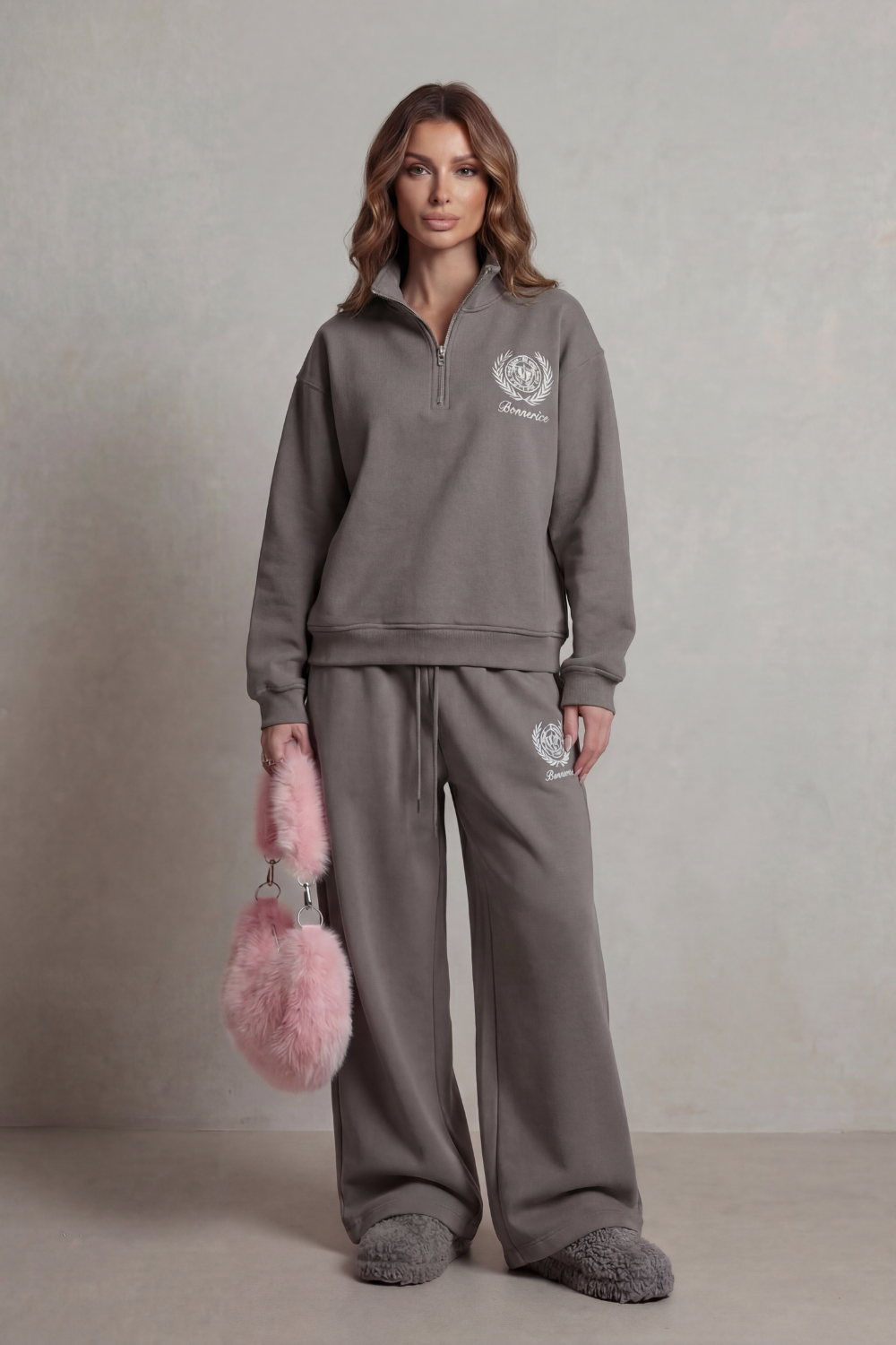 Women's Half-Zip Sweatshirt and Trouser Co-ord Set - Hortensienne
