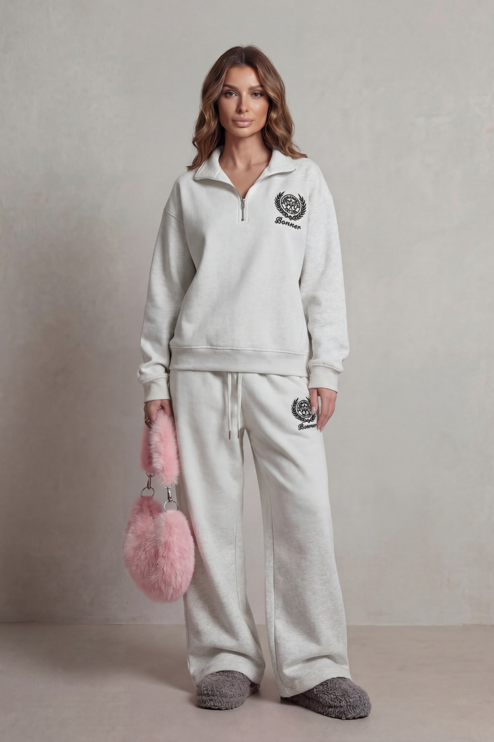 Women's Half-Zip Sweatshirt and Trouser Co-ord Set - Hortensienne