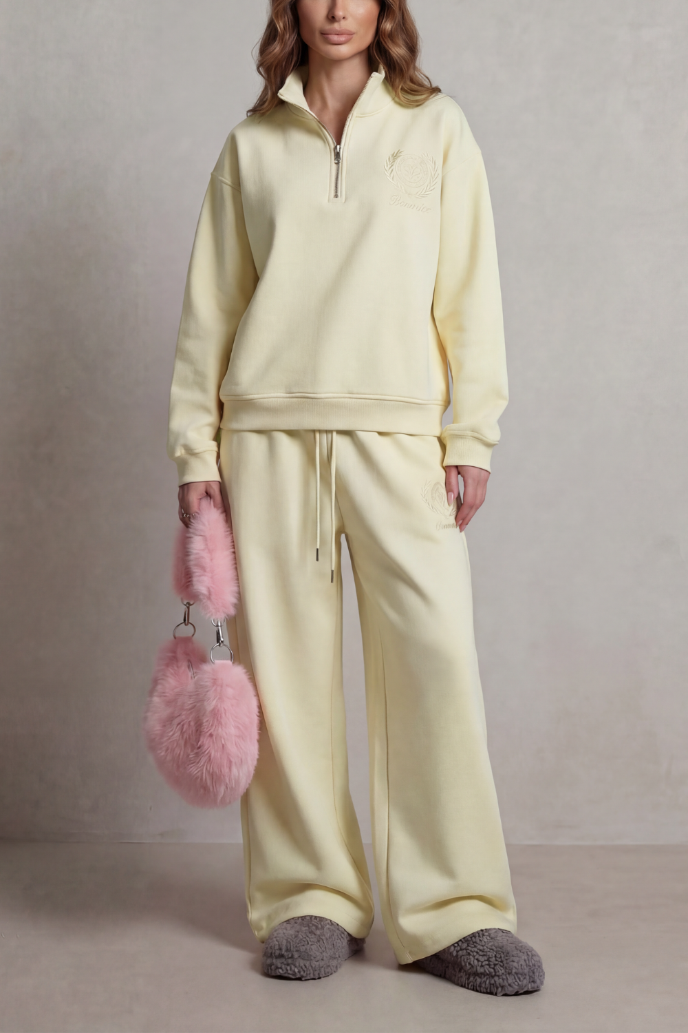 Women's Half-Zip Sweatshirt and Trouser Co-ord Set - Hortensienne