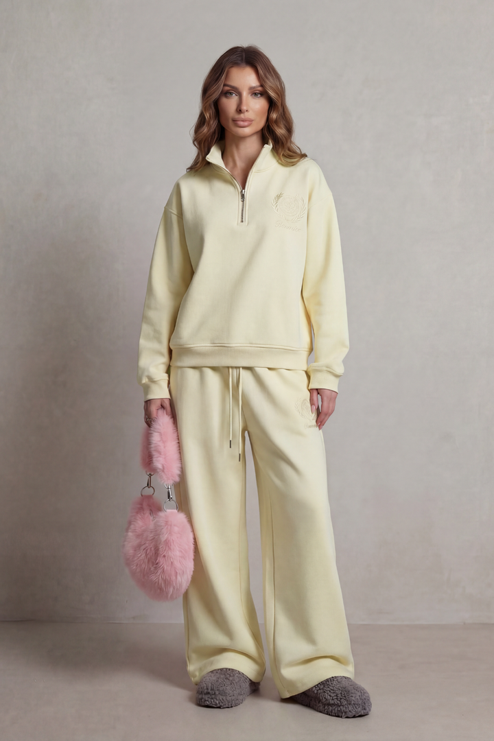 Women's Half-Zip Sweatshirt and Trouser Co-ord Set - Hortensienne