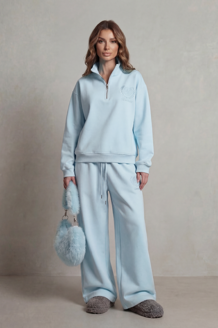 Women's Half-Zip Sweatshirt and Trouser Co-ord Set - Hortensienne