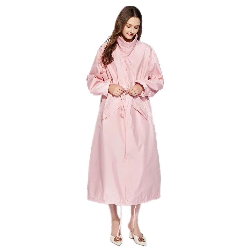 Women's Longline Waterproof Rain Poncho - Amaline