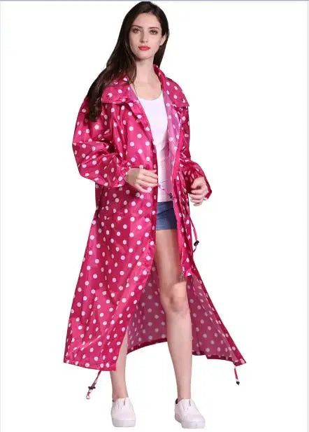 Women's Longline Waterproof Rain Poncho - Amaline