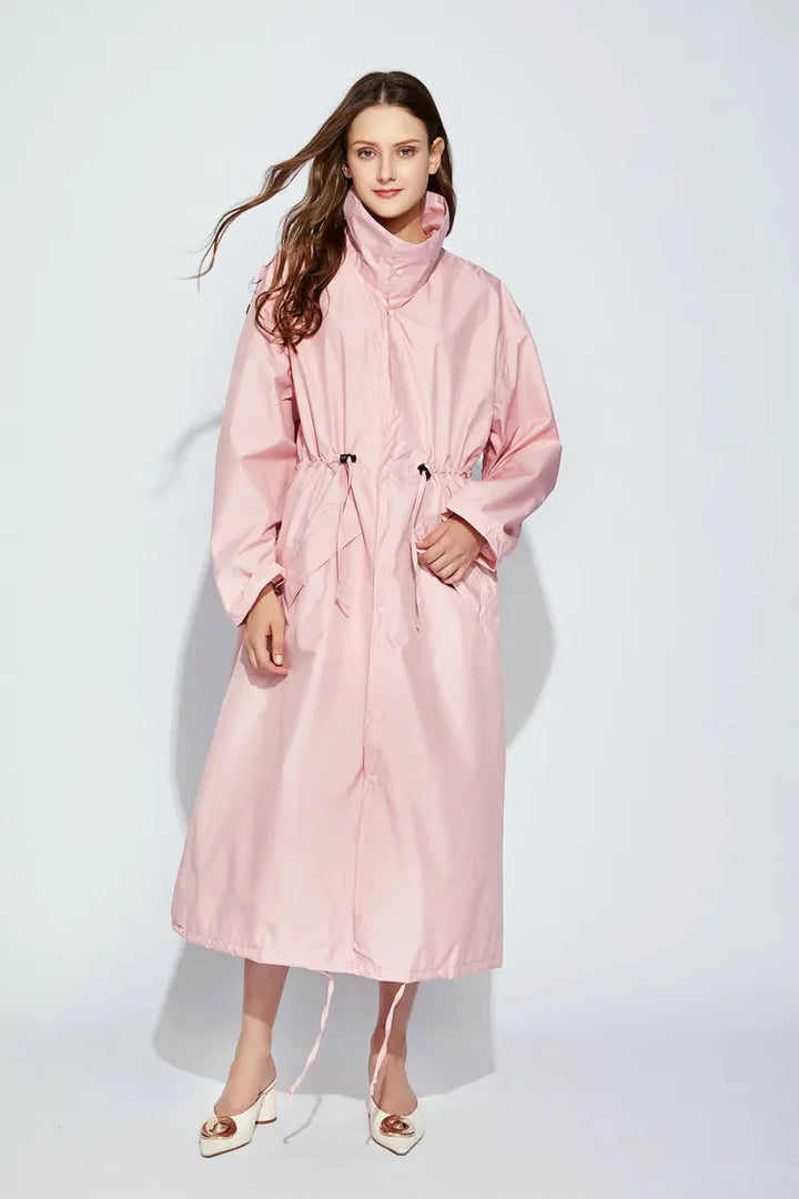 Women's Longline Waterproof Rain Poncho - Amaline