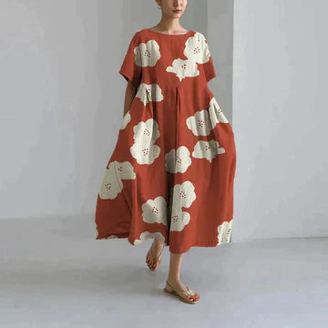 Calliope - Elegant Floral Print Dress