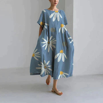 Calliope - Elegant Floral Print Dress