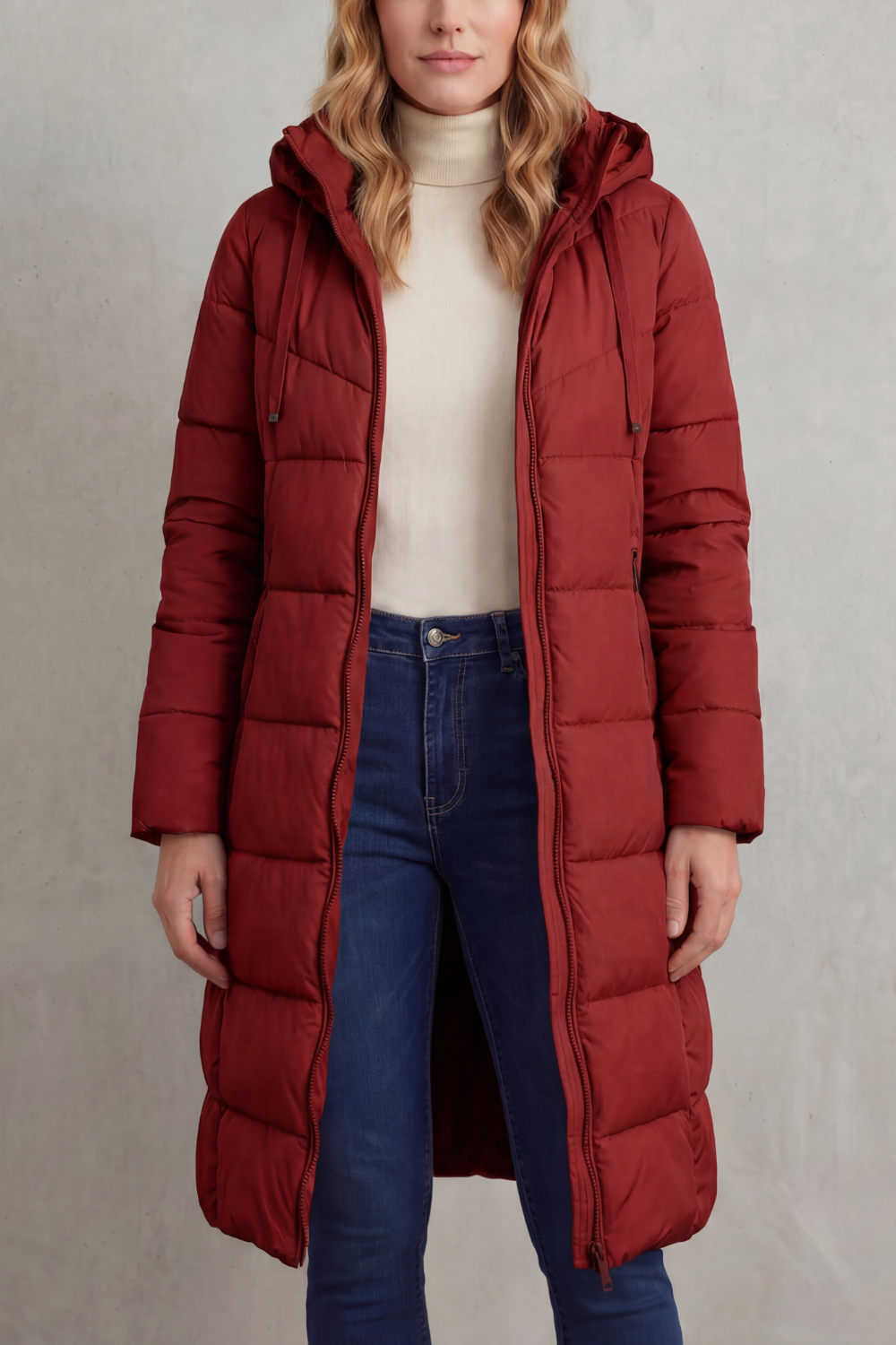Women's Cozy Longline Puffer Jacket – Clover