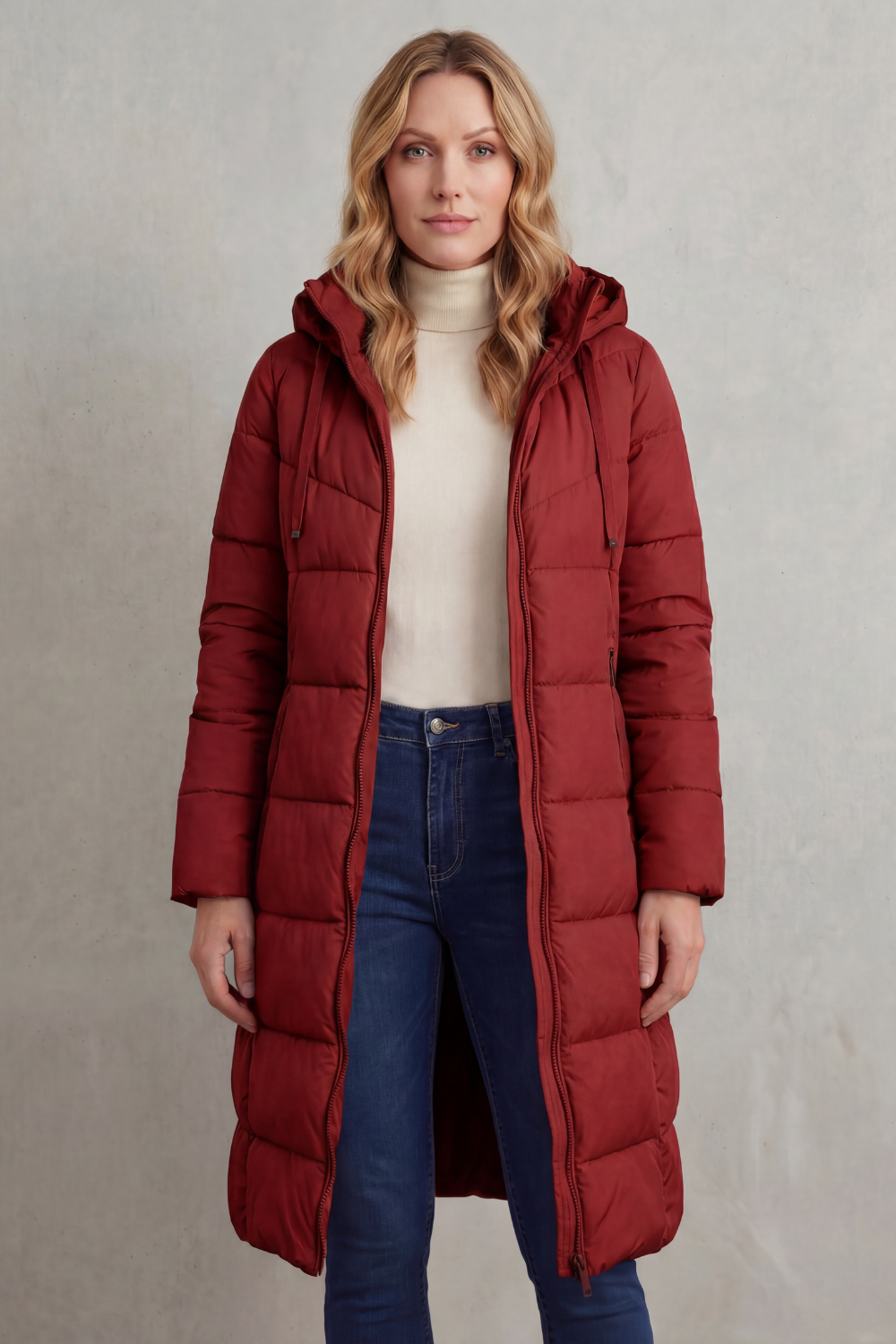 Women's Cozy Longline Puffer Jacket – Clover