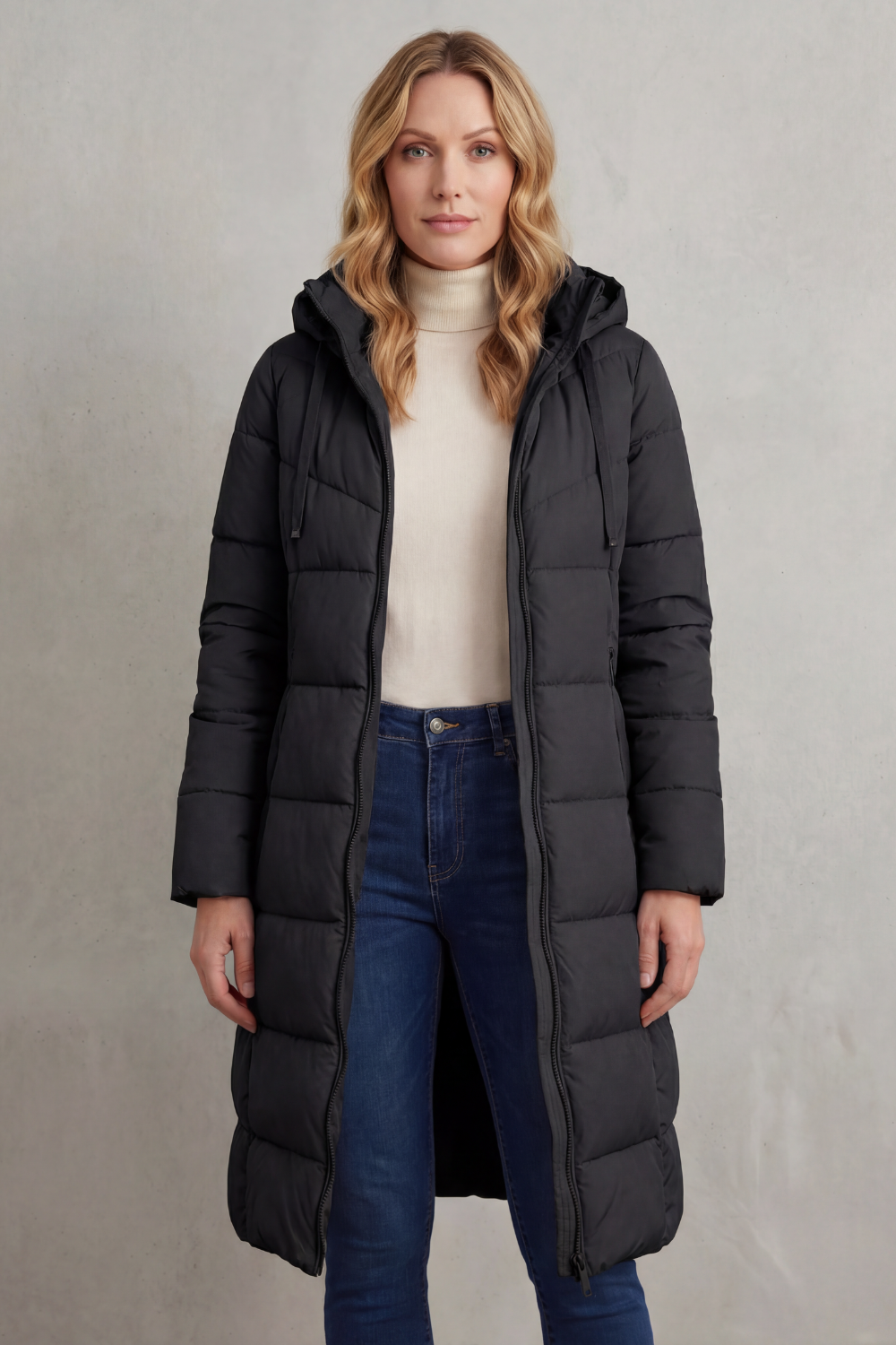 Women's Cozy Longline Puffer Jacket – Clover