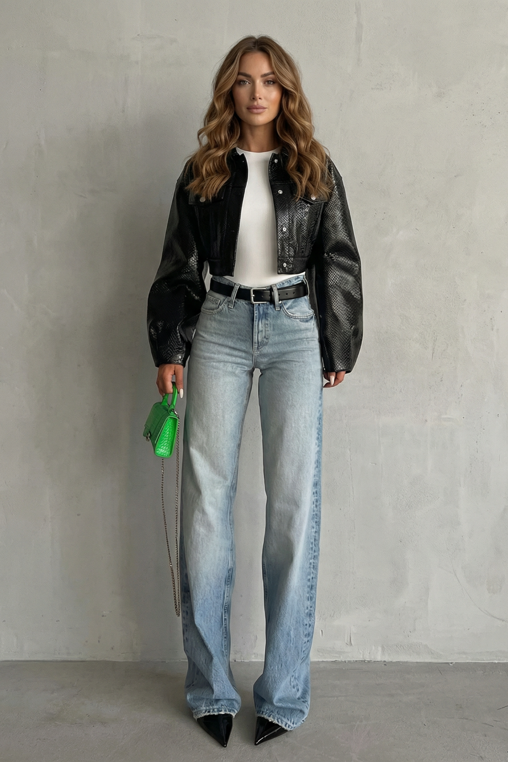 Women's Mid Rise Straight Leg Jeans in Light Wash - Rosalvie