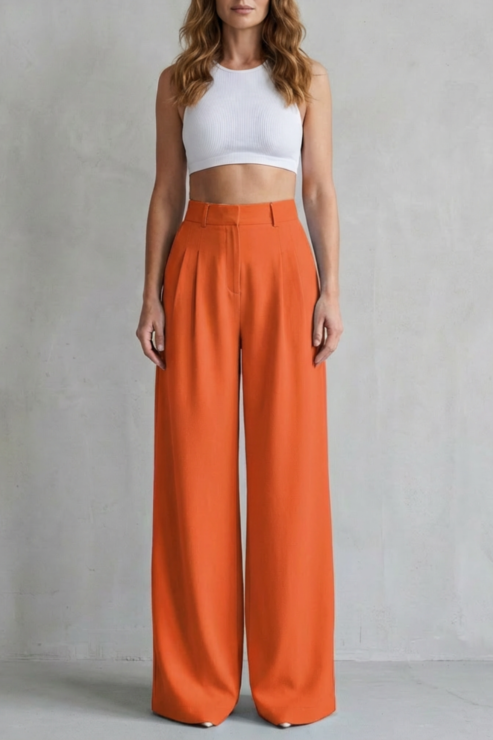 Women's Draped Wide Leg Tailored Trousers - Perlisse