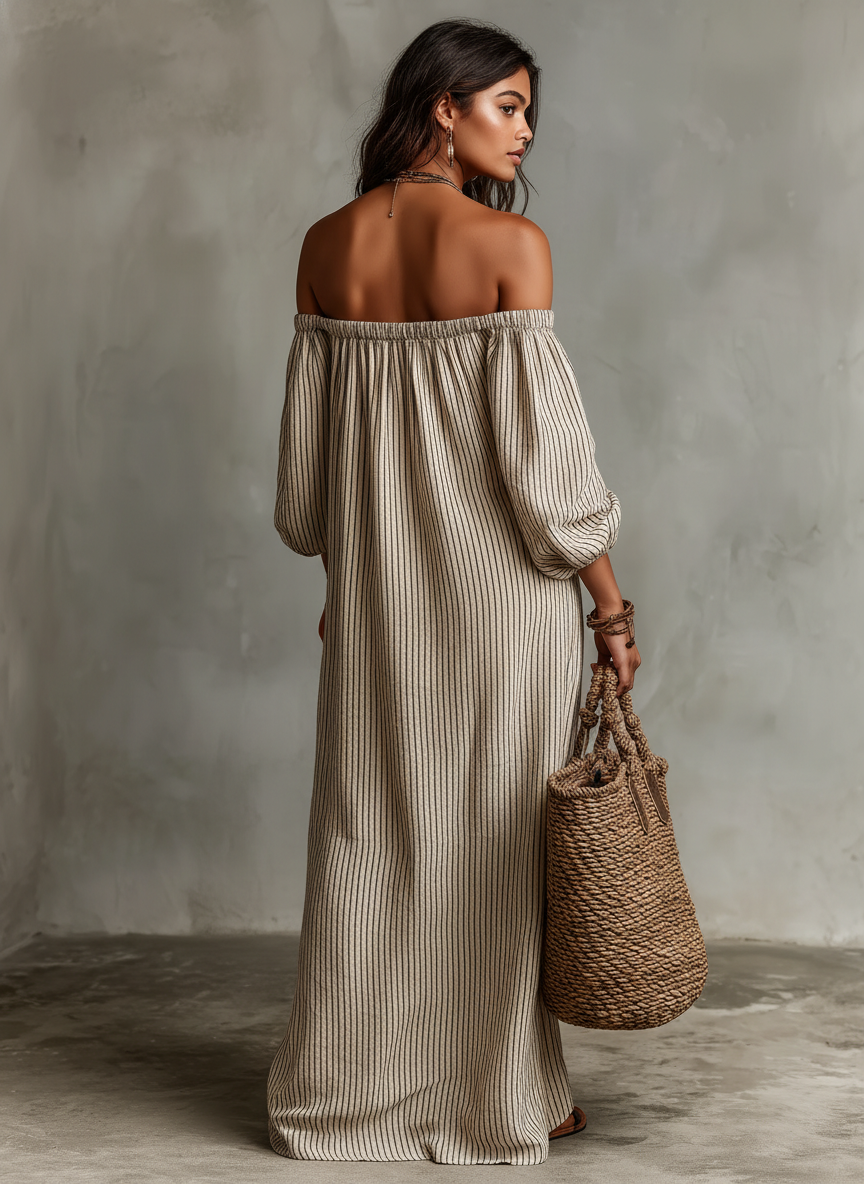 Elena | Flowy Off-Shoulder Maxi Dress