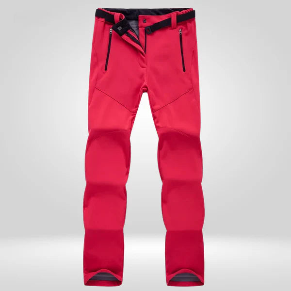 Women's softshell walking trousers Tilly in Red – front view