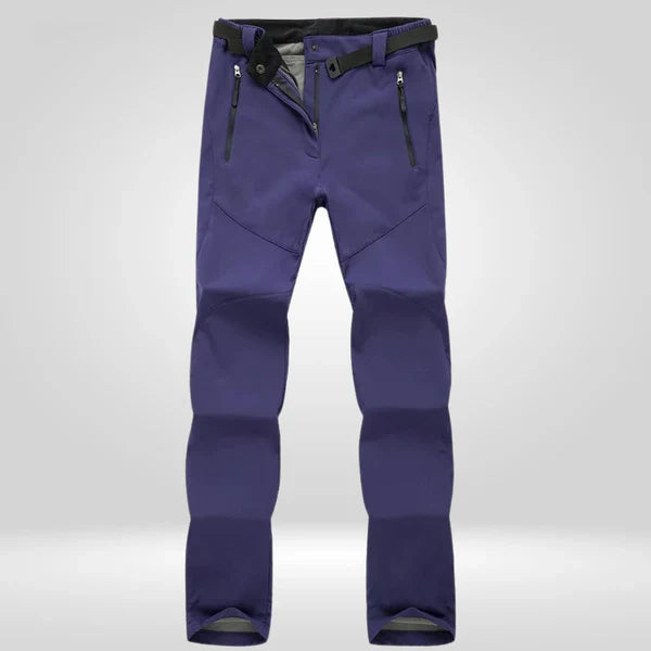 Women's softshell walking trousers Tilly in Dark Purple – front view