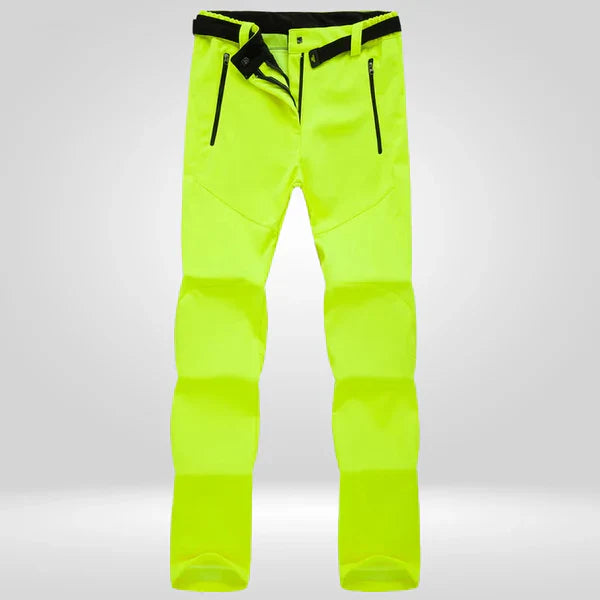 Women's softshell walking trousers Tilly in Neon Yellow – front view