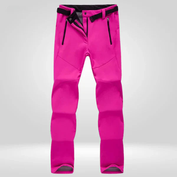 Women's softshell walking trousers Tilly in Pink – front view