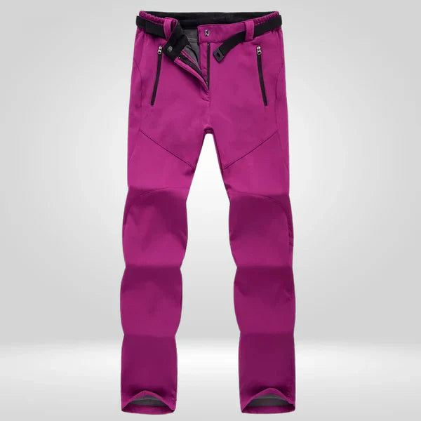 Women's softshell walking trousers Tilly in Purple – front view