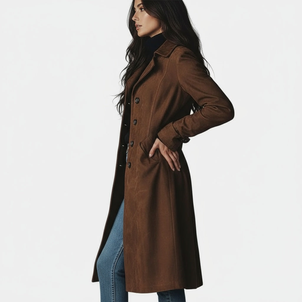 Giulia - Long Suede Coat