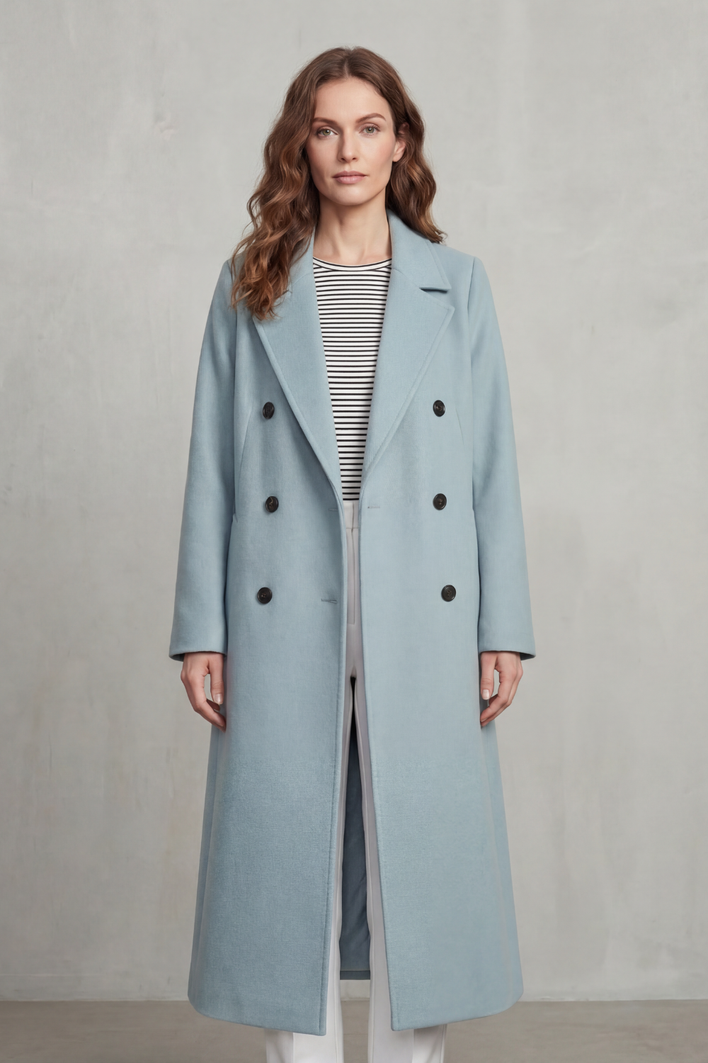 Women's Wool Blend Double-Breasted Coat – Elspeth
