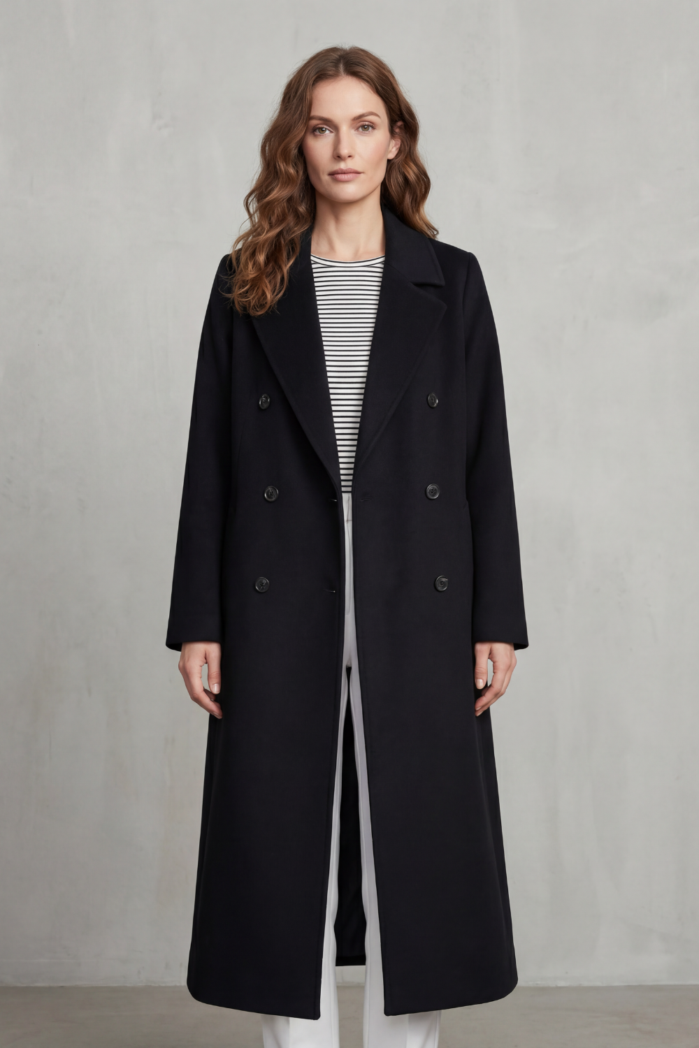Women's Wool Blend Double-Breasted Coat – Elspeth