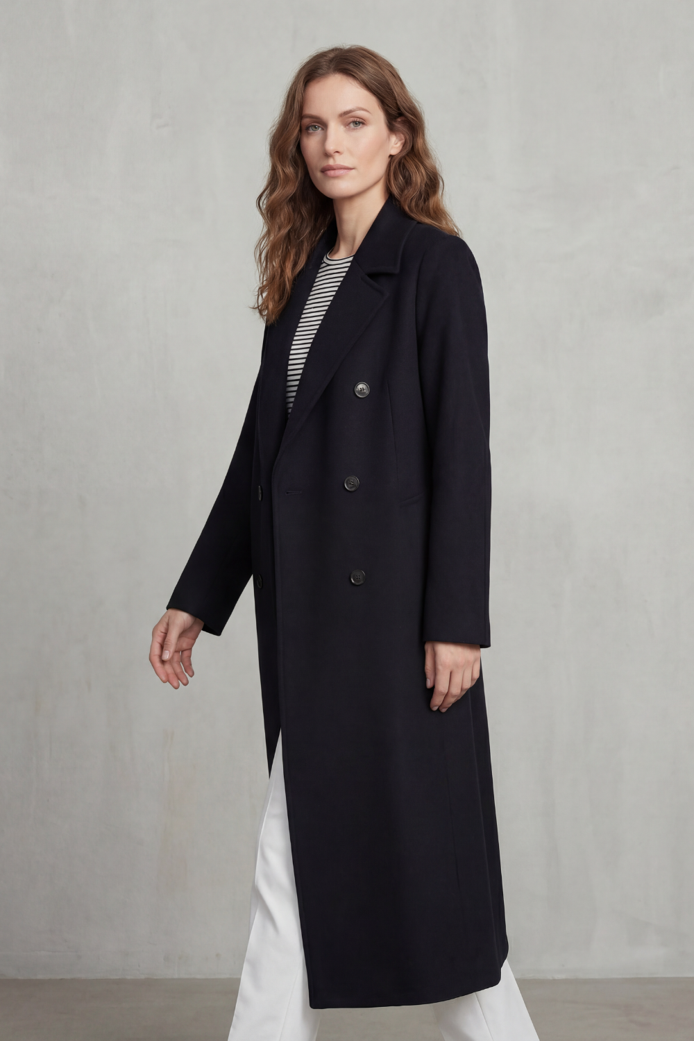 Women's Wool Blend Double-Breasted Coat – Elspeth
