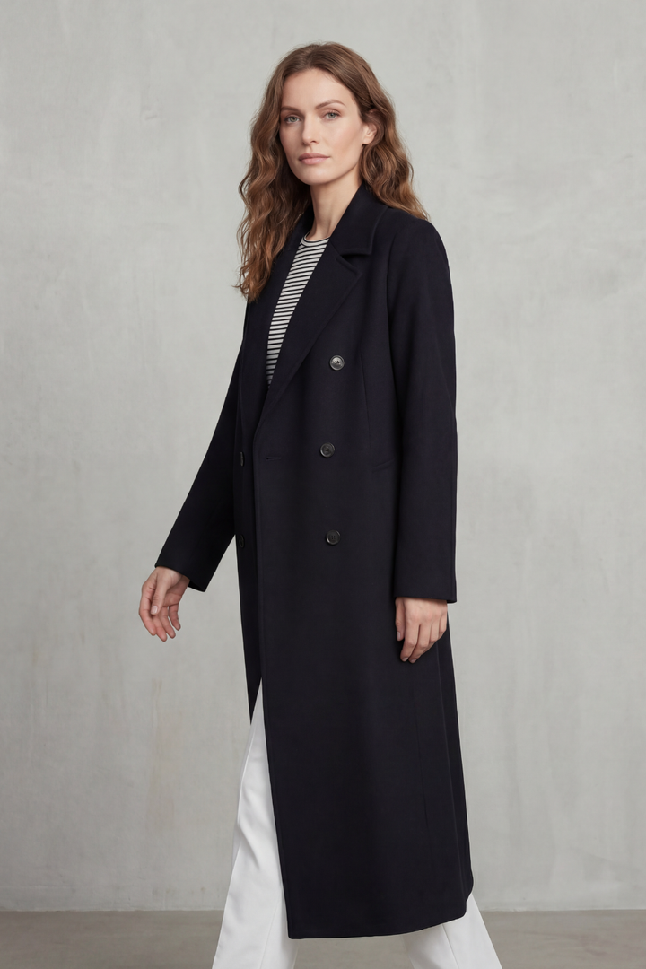 Women's Wool Blend Double-Breasted Coat – Elspeth