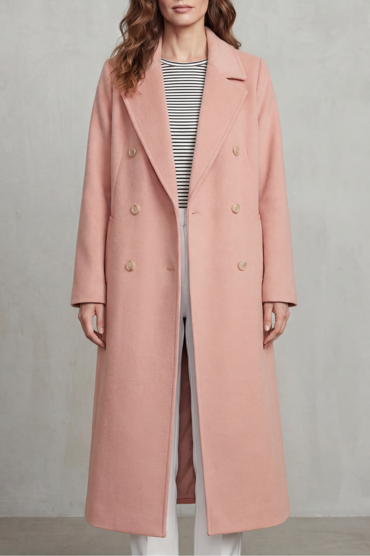 Women's Wool Blend Double-Breasted Coat – Elspeth