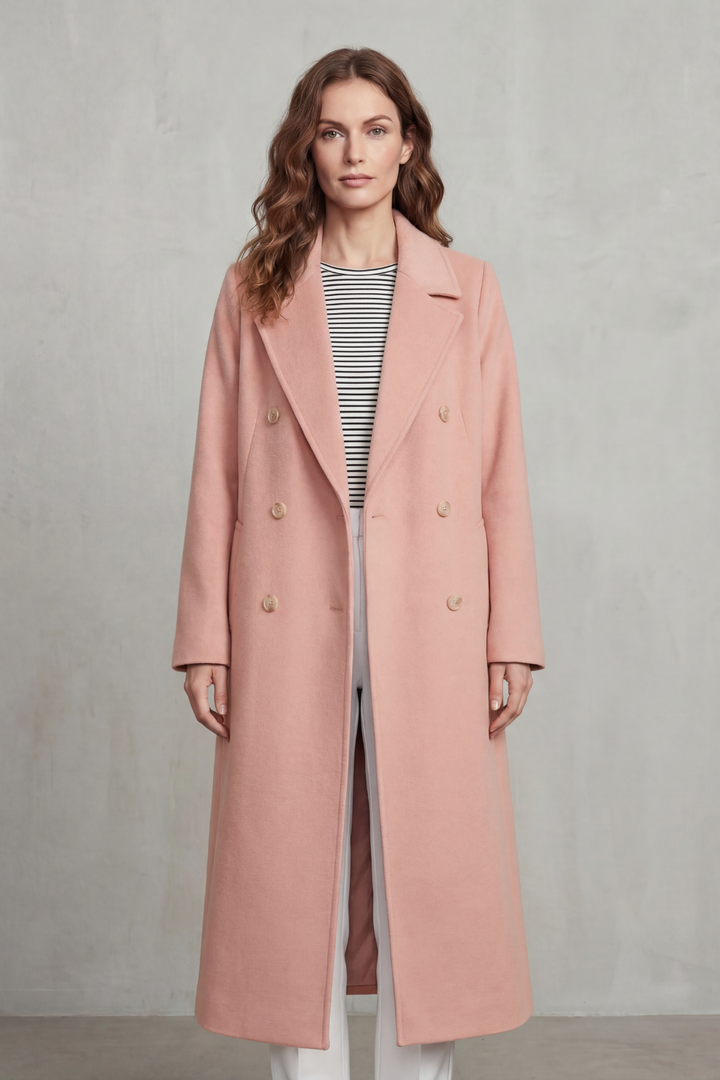 Women's Wool Blend Double-Breasted Coat – Elspeth