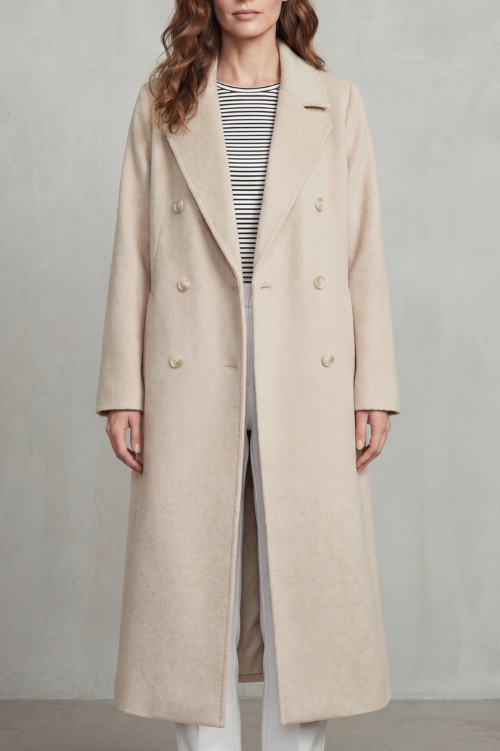 Women's Wool Blend Double-Breasted Coat – Elspeth