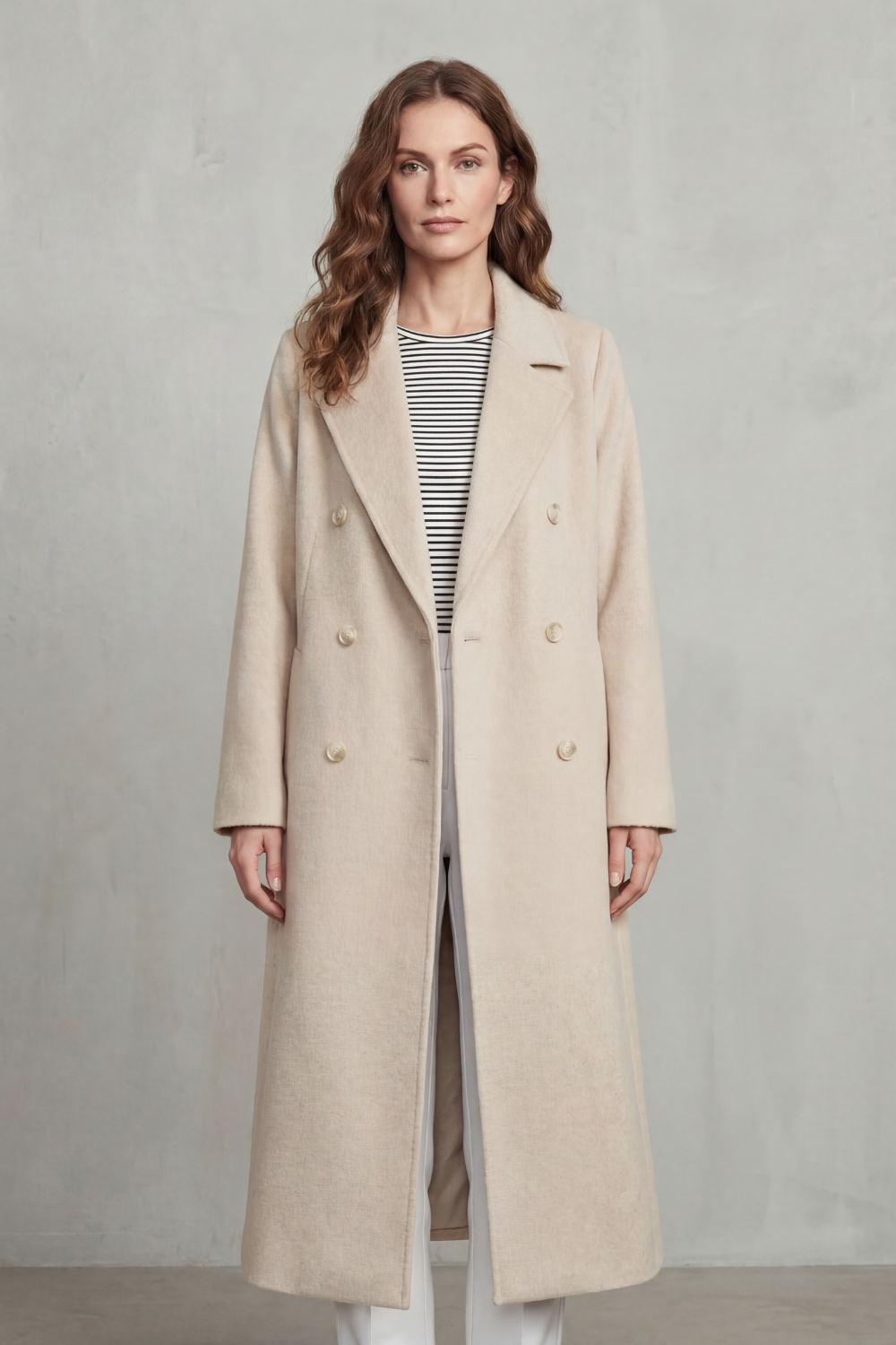 Women's Wool Blend Double-Breasted Coat – Elspeth