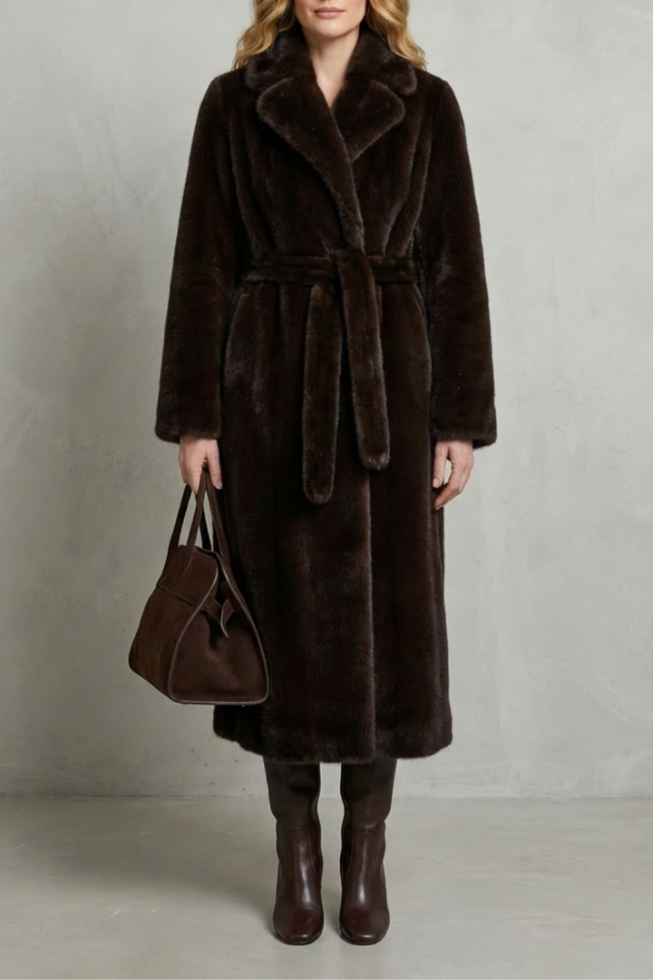 Women's Oversized Faux Fur Long Coat – Willow