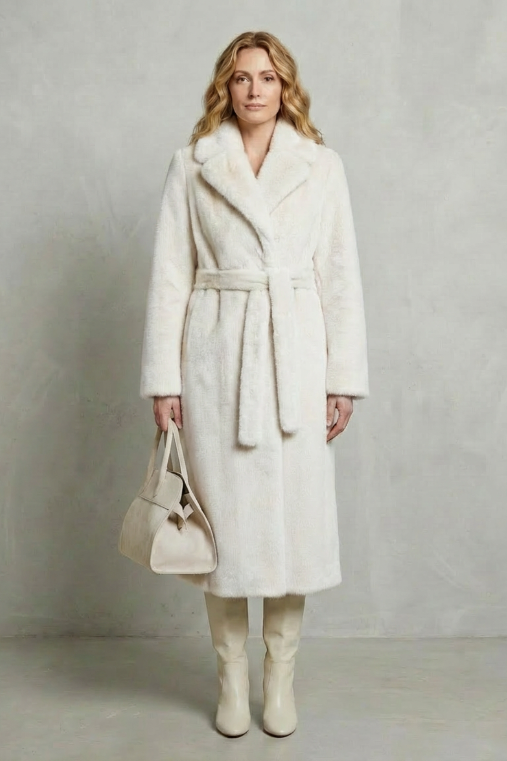 Women's Oversized Faux Fur Long Coat – Willow