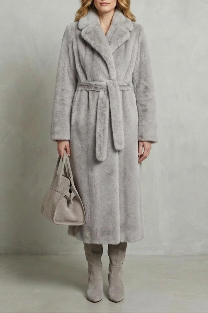 Women's Oversized Faux Fur Long Coat – Willow