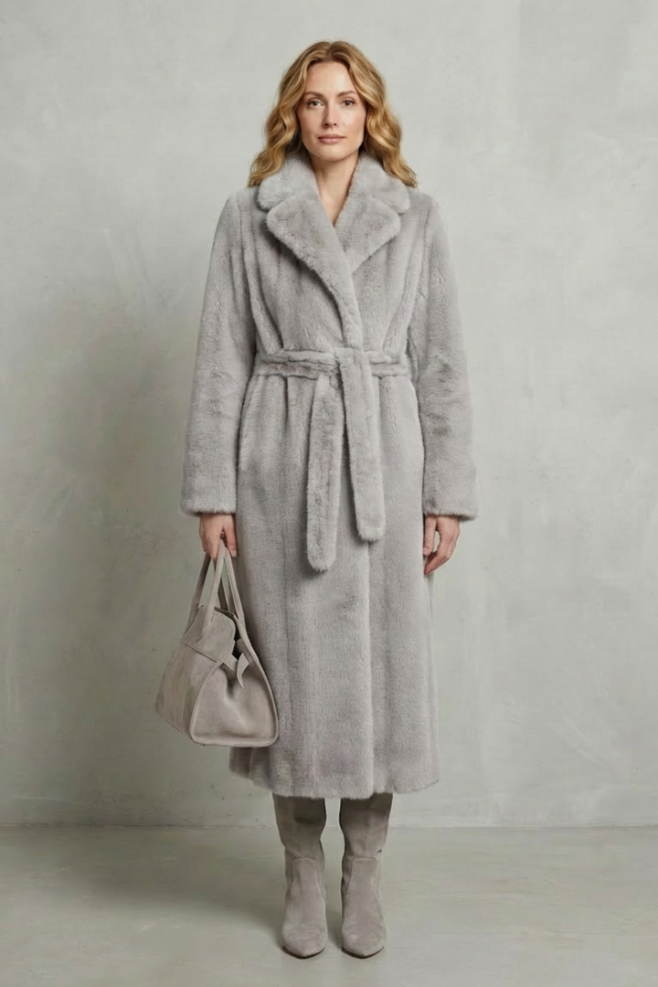 Women's Oversized Faux Fur Long Coat – Willow
