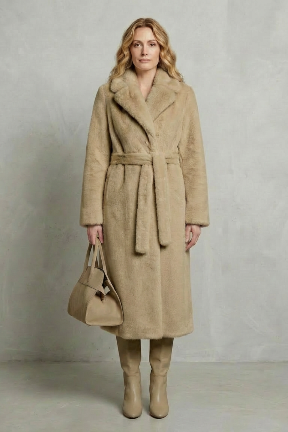 Women's Oversized Faux Fur Long Coat – Willow