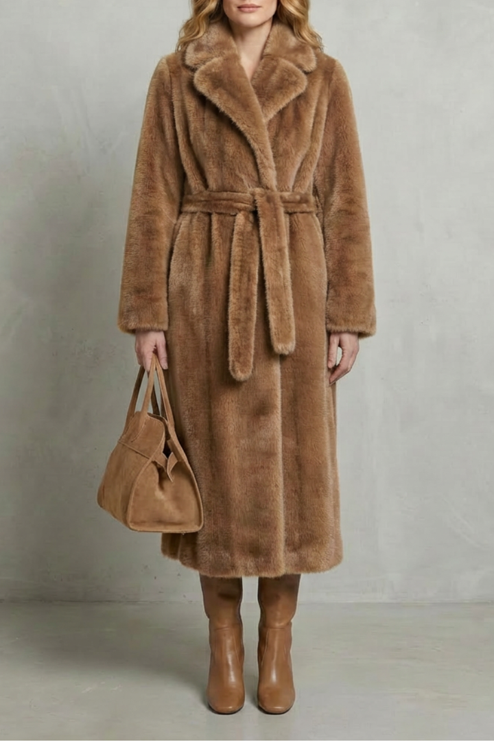 Women's Oversized Faux Fur Long Coat – Willow