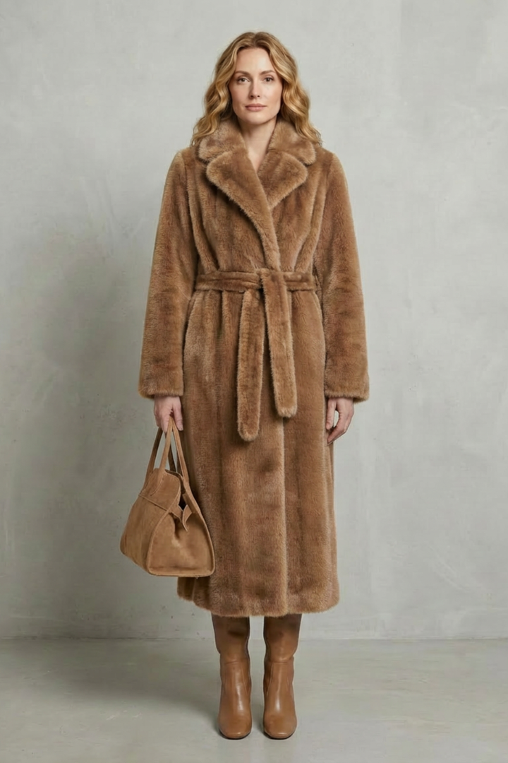 Women's Oversized Faux Fur Long Coat – Willow