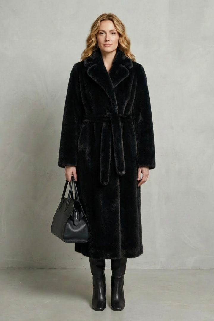 Women's Oversized Faux Fur Long Coat – Willow