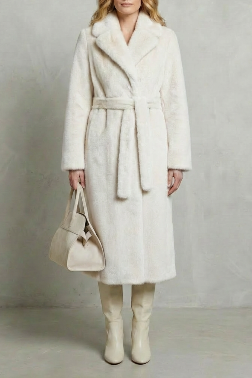 Women's Oversized Faux Fur Long Coat – Willow