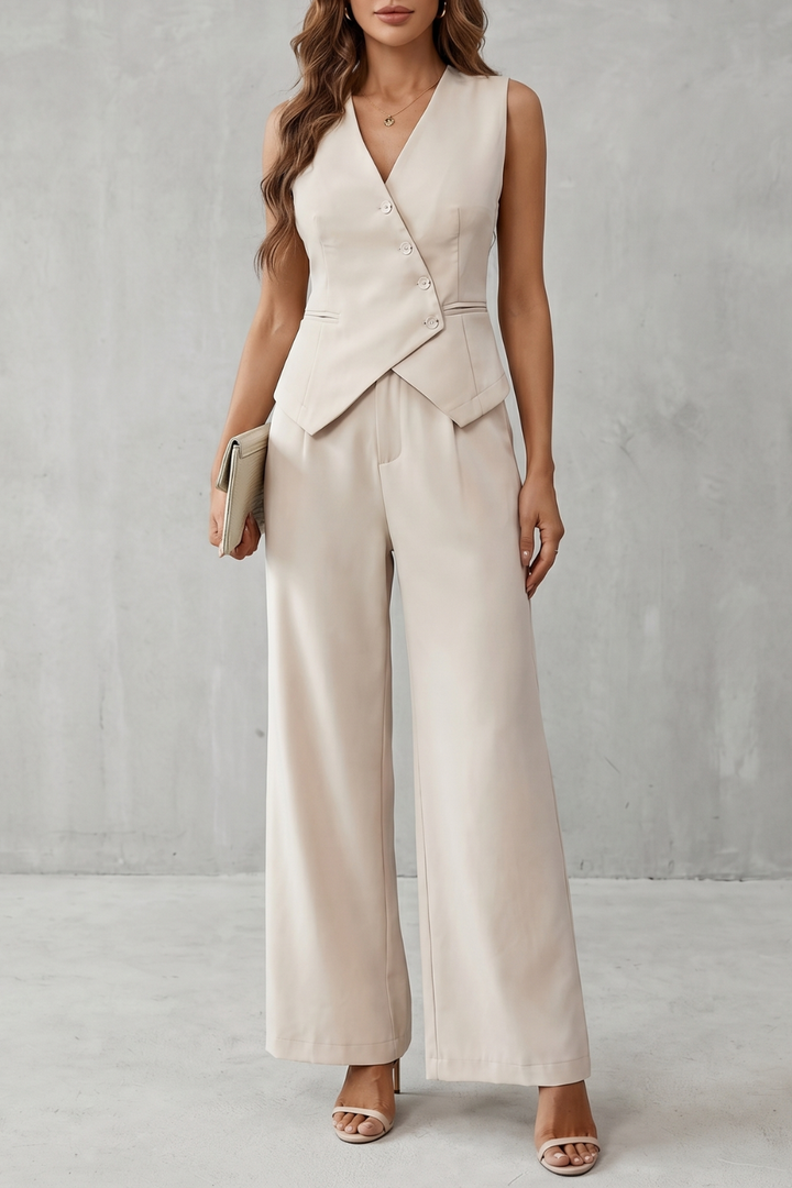 Women's Tailored Waistcoat and Trouser Co-ord Set - Calvienne