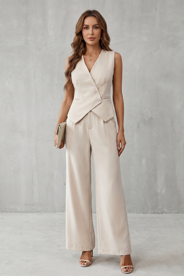 Women's Tailored Waistcoat and Trouser Co-ord Set - Calvienne