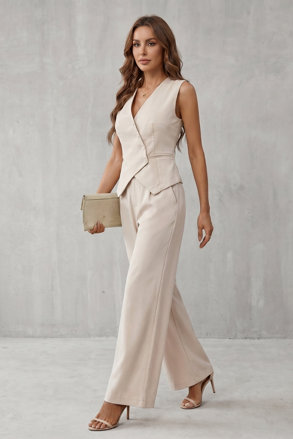 Women's Tailored Waistcoat and Trouser Co-ord Set - Calvienne