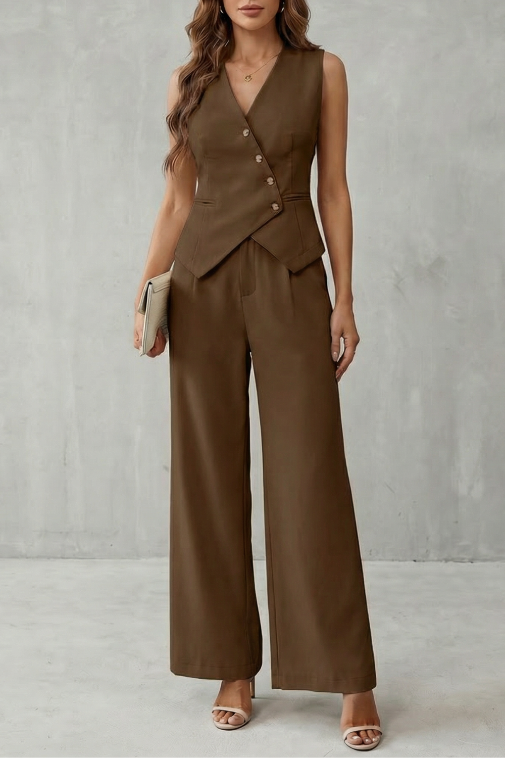 Women's Tailored Waistcoat and Trouser Co-ord Set - Calvienne