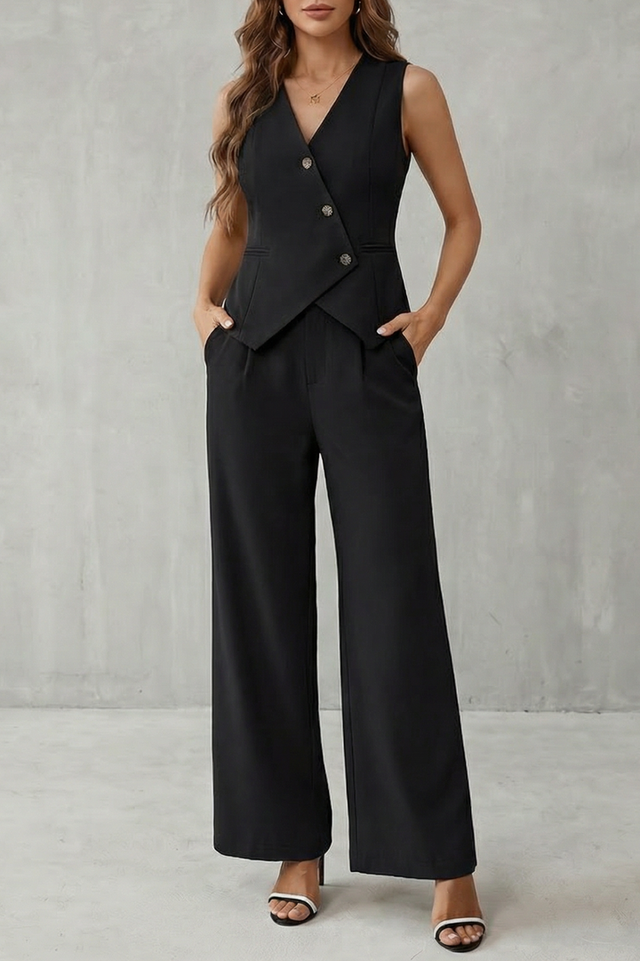 Women's Tailored Waistcoat and Trouser Co-ord Set - Calvienne