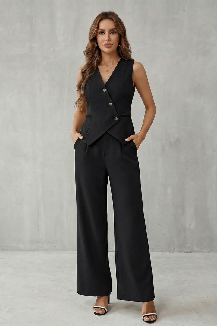 Women's Tailored Waistcoat and Trouser Co-ord Set - Calvienne