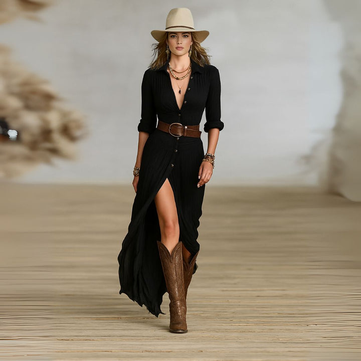 Hayley | Belted Shirt Dress