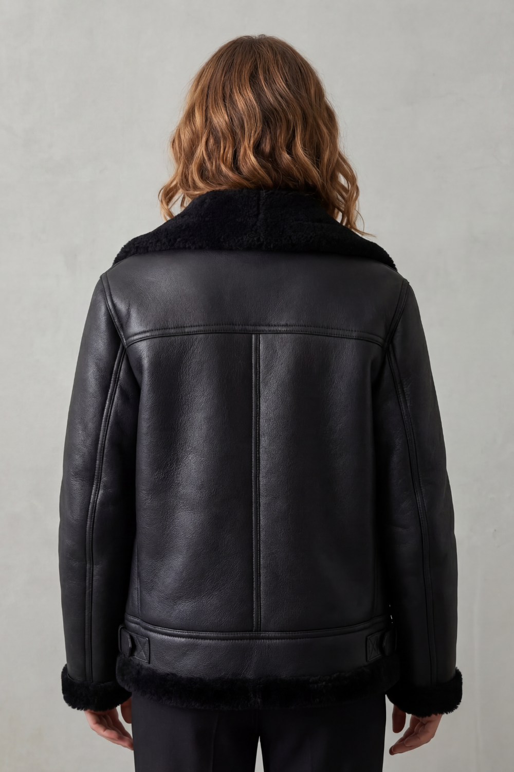 Women's Asymmetrical Zip Shearling Biker Jacket – Zinnia
